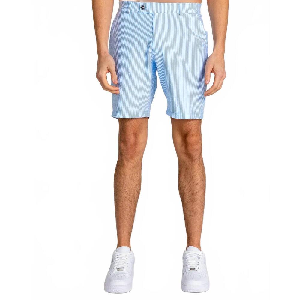 NEW REDVANLY becker seersucker pull-on short in mist
